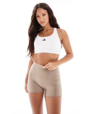 adidas Running - All Me - Short legging moulant effet sculptant - Marron craie