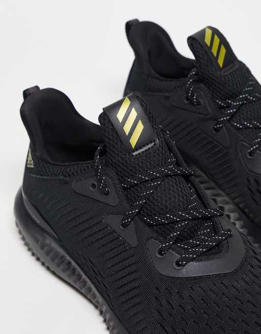 Adidas running alphabounce store trainers in black