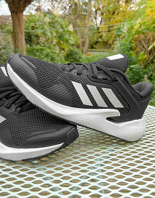 adidas Running Alphatorsion trainers in black and white