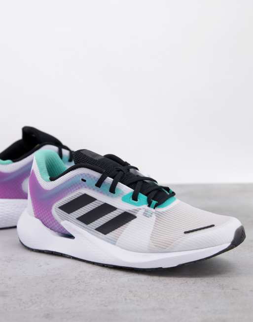adidas Running Alphatorsion trainers in white and mint