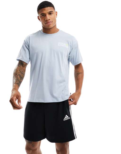 adidas Running Break The Norm back print t shirt in blue ASOS