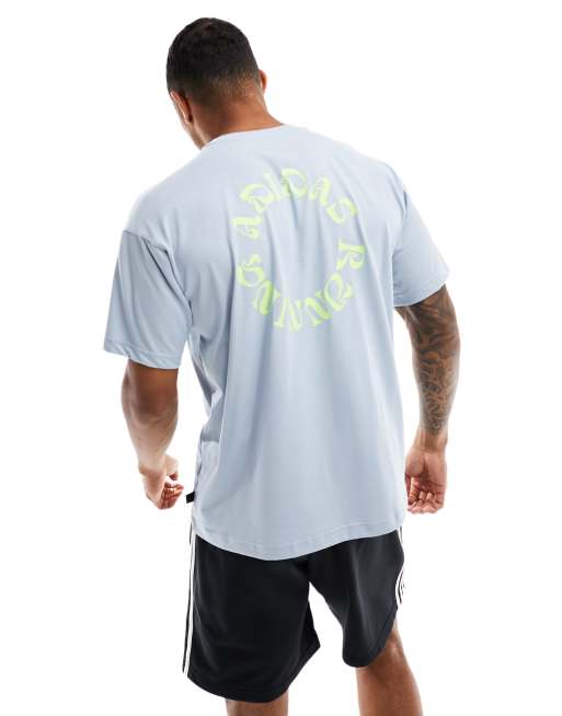 adidas Running - Break The Norm - T-shirt met print op de achterkant in blauw