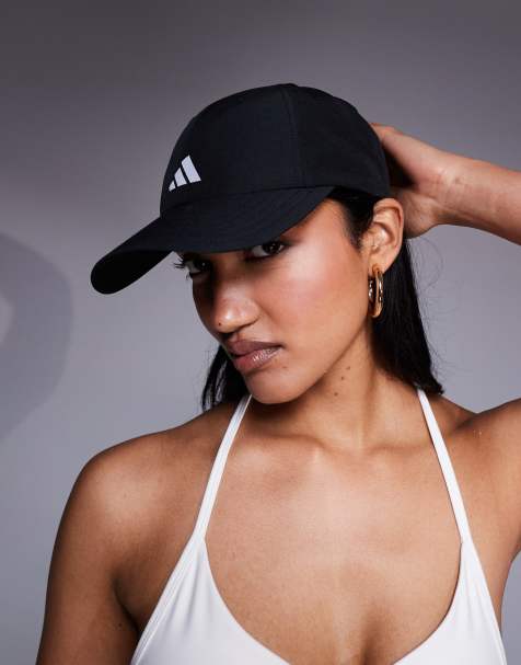 adidas Running cap with 3 bar logo in black - view 1