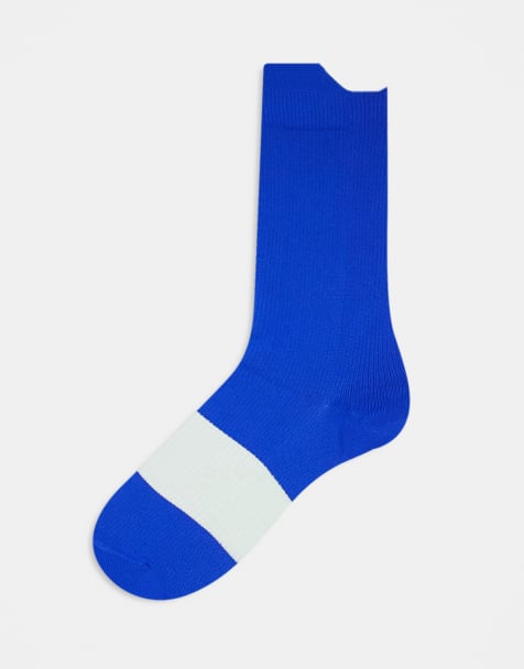 adidas Running - Chaussettes à imprimé graphique - Bleu et vert fluo - view 1