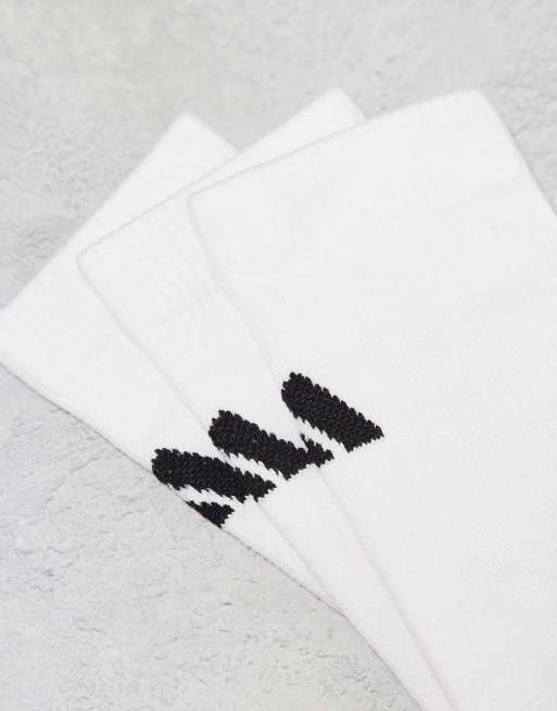 adidas Running crew socks in white and black 3 pack, 2 of 3