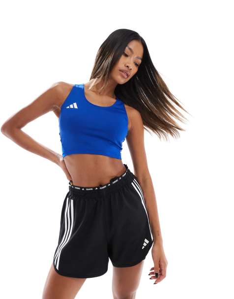 adidas Running crop top in blue - view 1