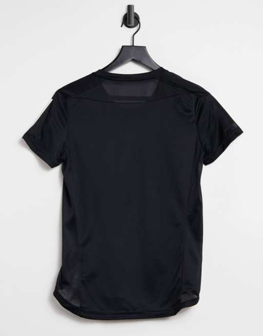 adidas Running – Czarny T-shirt z 3 paskami, 2 z 4