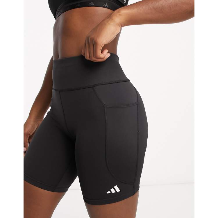 adidas Run Icons Short Leggings - Blue, Women's Running