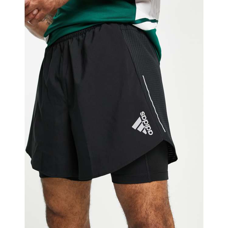 adidas Running Designed 4 Running 2 in 1 shorts in black | ASOS
