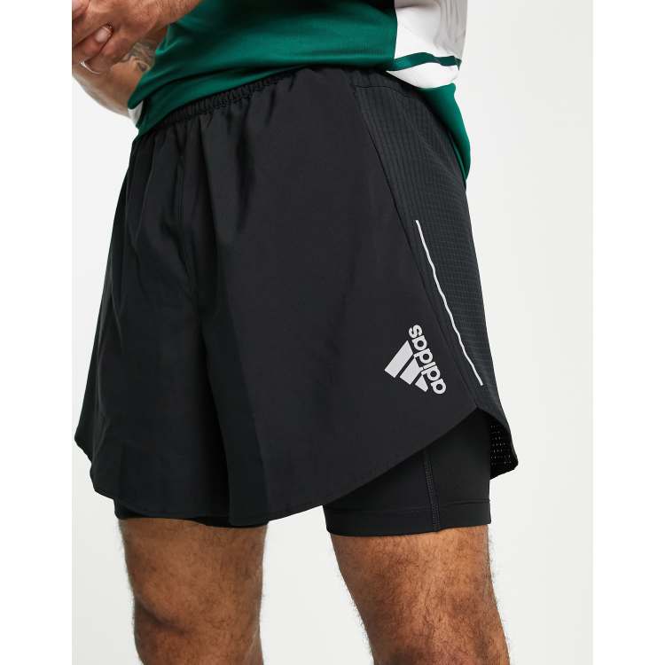 Short Adidas Design 4 Running 2 In 1 Masculino - Preto