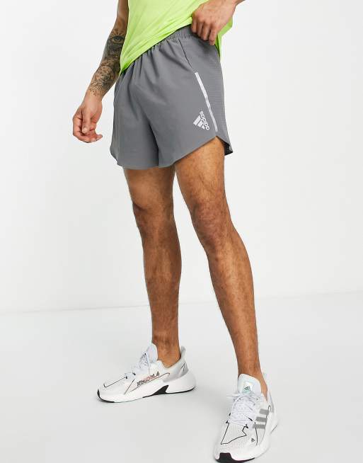 adidas Running Designed Running shorts in grey ASOS