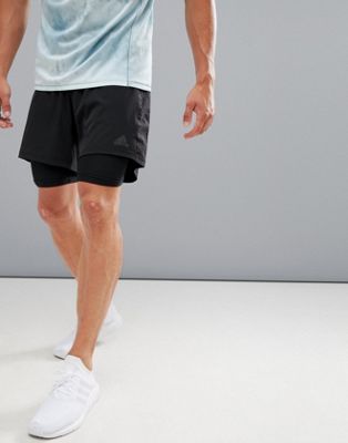 adidas 2 in 1 running shorts mens