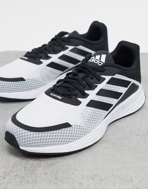 adidas Running Duramo SL trainers in black and white