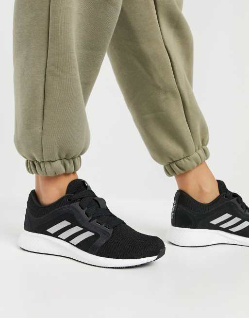 adidas Running Edge Lux 4 sneakers in black and white