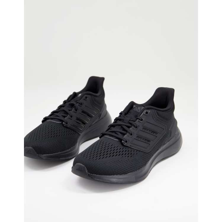 Plain black adidas outlet trainers