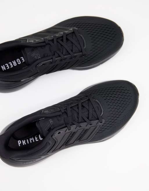 adidas Running EQ21 trainers in all black ASOS