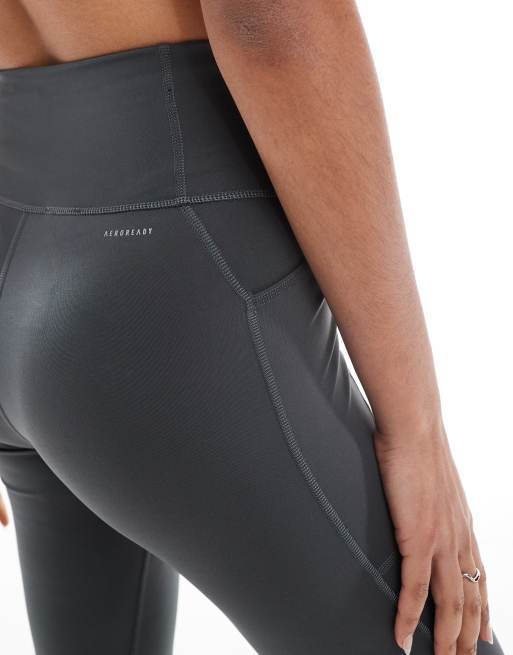 adidas Running essentials 7/8 leggings in grey ASOS
