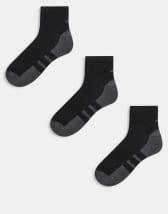 adidas Originals 3 pack sneaker socks in black