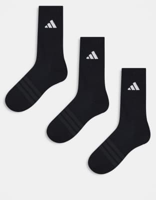Adidas Unisex Nero Crw 3 Black/White (Calze) - Immagine 4