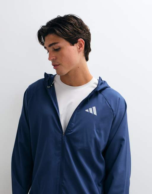 adidas Running essentials jacket in navy, 2 of 5