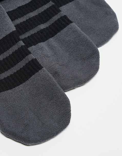 adidas Running - Essentials - Lot de 3 paires de chaussettes - Noir et gris