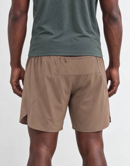 adidas Running Essentials shorts in khaki, 7 of 9