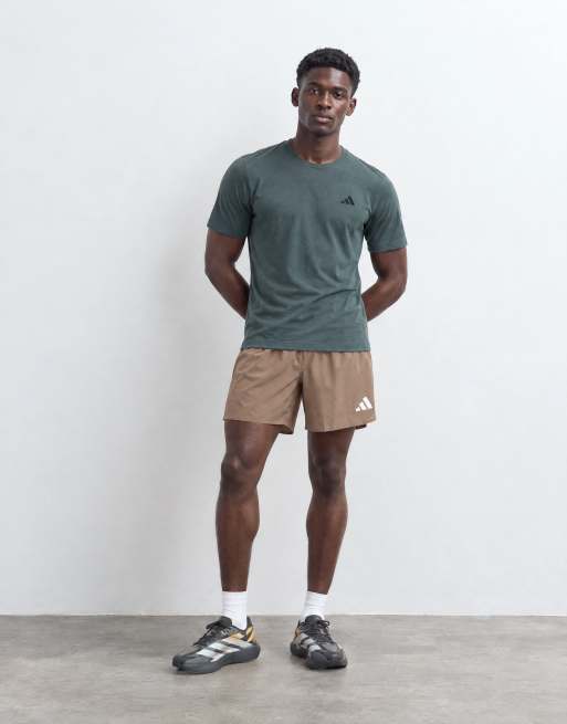adidas Running Essentials shorts in khaki, 9 of 9