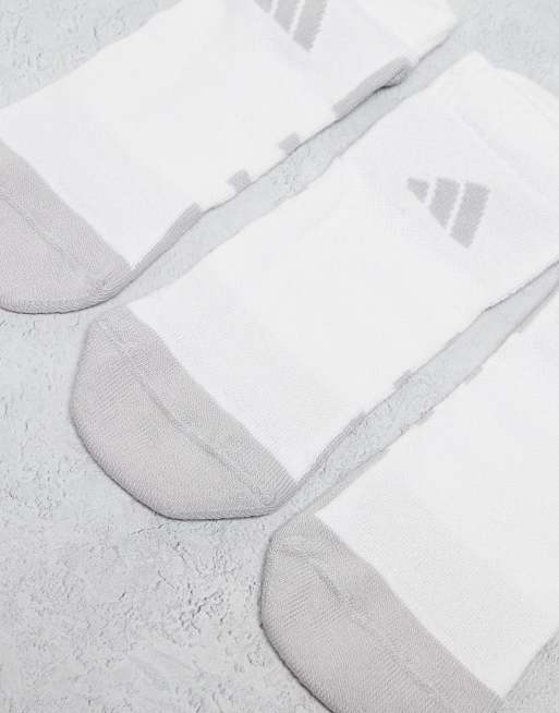 adidas Running essentials trainer socks in white and grey 3 pack, 3 of 3
