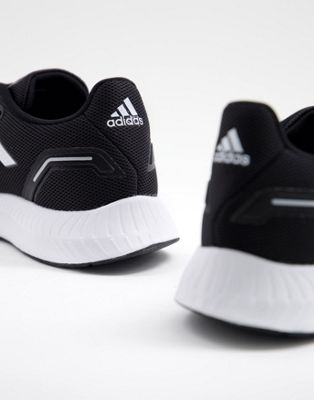 adidas falcon trainers black and white