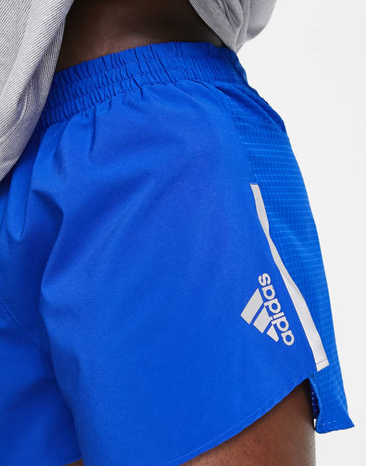 Adidas blue running shorts sale