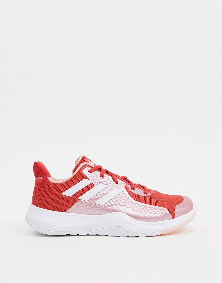Adidas Running fit bounce trainers in red