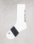 [adidas performance] adidas Running graphic socks in white and black S White/Black