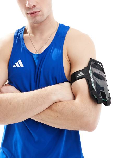adidas Running – Handyhalter in Schwarz mit zwei Tragemöglichkeiten - view 1