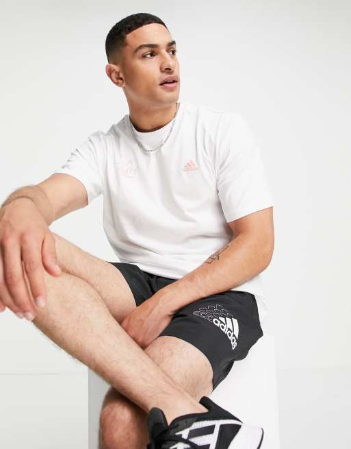 adidas Running - Hvid T-shirt med 'Run Smile Repeat'-print bagpå, 2 af 4