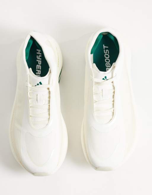 adidas Running Hyperboost Edge sneakers in off white and collegiate green, 5 of 5