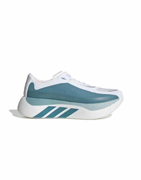 adidas Running Hyperboost Edge sneakers in white and blue - view 1