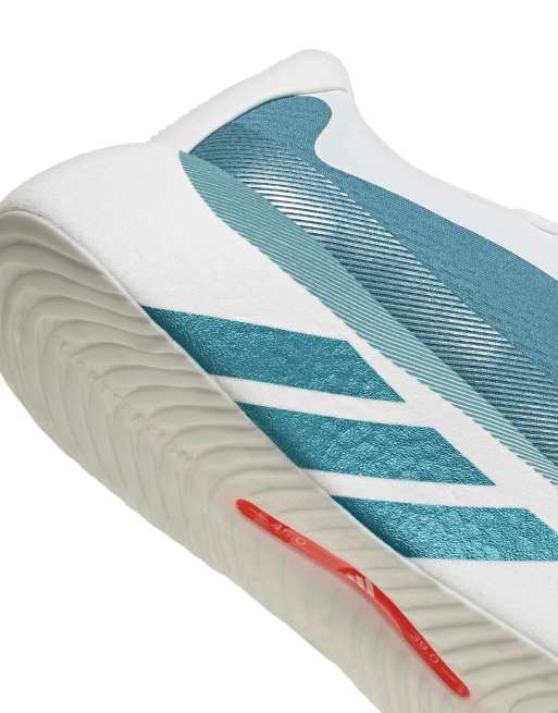 adidas Running Hyperboost Edge sneakers in white and blue, 4 of 5