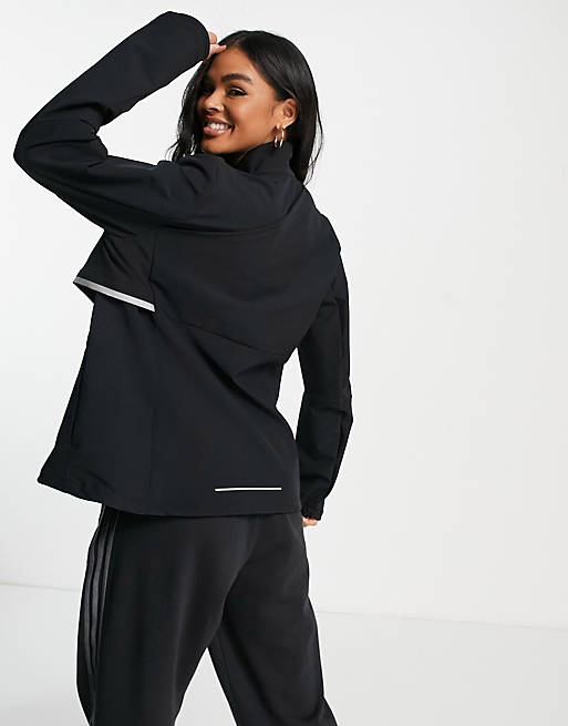Coats & Jackets adidas Running jacket with reflective detail in black 