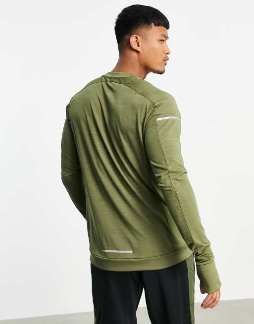 adidas Running – Kakifärgad topp med lång ärm och reflekterande detalj, 2 av 4
