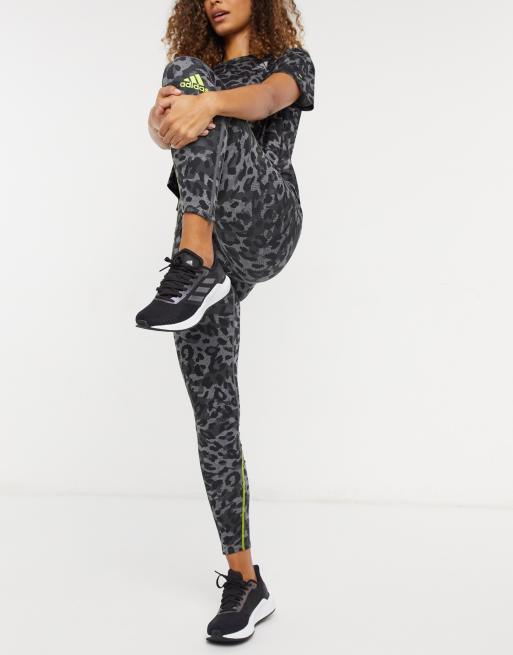 Adidas grey leopard hot sale print leggings