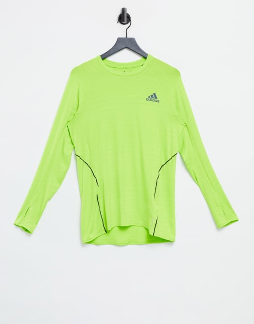 Neon green adidas store shirt