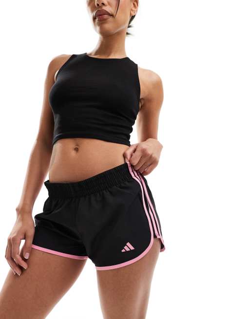  adidas Running M20 shorts in black and pink