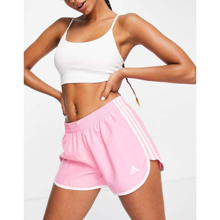 Womens pink cheap adidas shorts