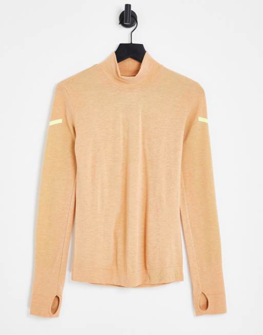 adidas Running mid layer top in cream