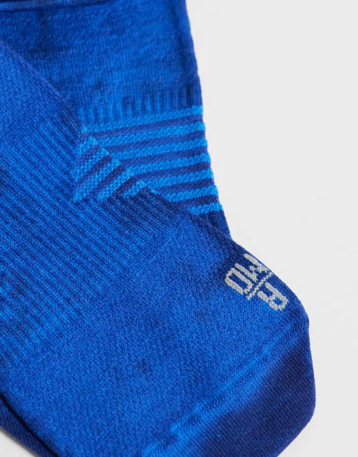 adidas Running – Niebieskie skarpetki do biegania z efektem tie-dye, 3 z 3