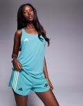 [adidas performance] adidas Running Own The Run 3" shorts in teal-Blue L Powder teal