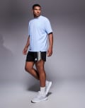 [adidas performance] adidas Running Own The Run 3 stripe shorts in black M black