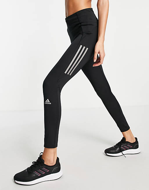 adidas Running Own The Run 7/8 leggings in black | ASOS