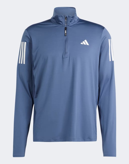 adidas – Running – Own The Run – Blå jacka med dragkedja vid halsen, 2 av 3
