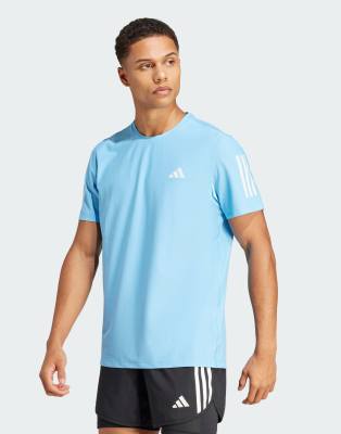 adidas Running – Own The Run – Blå t-shirt